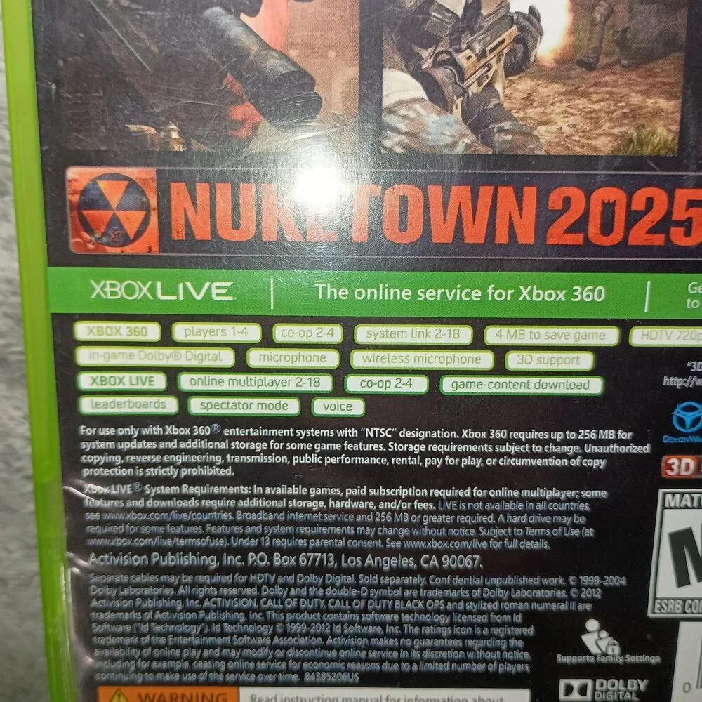 Call of Duty Black Ops II 2 Xbox 360 Complete In Box CIB Manual
